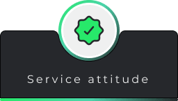 Icono de actitud de servicio